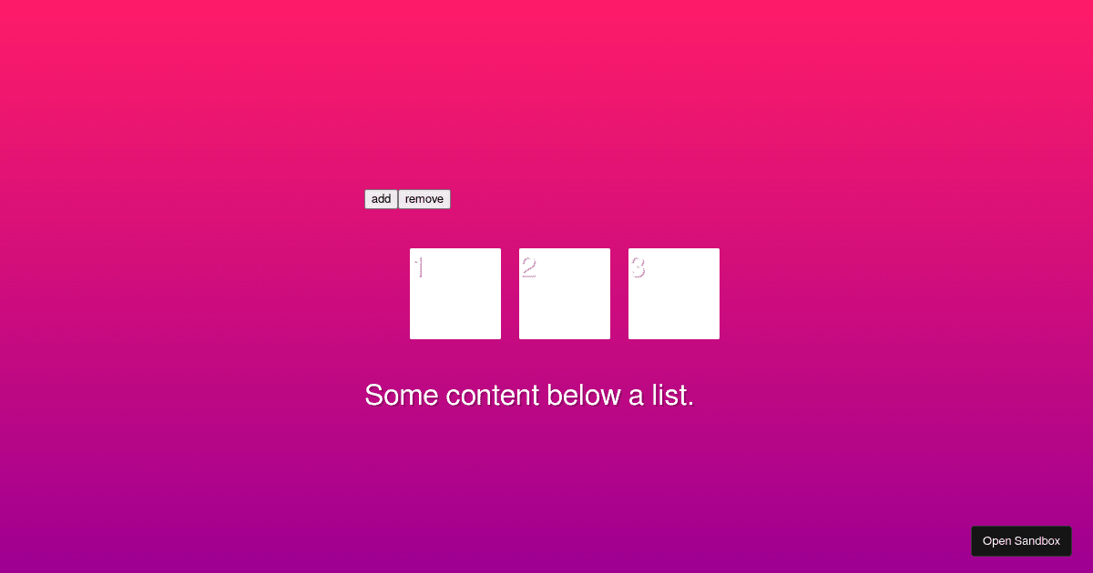 React Pose: PoseGroup list reordering - Codesandbox