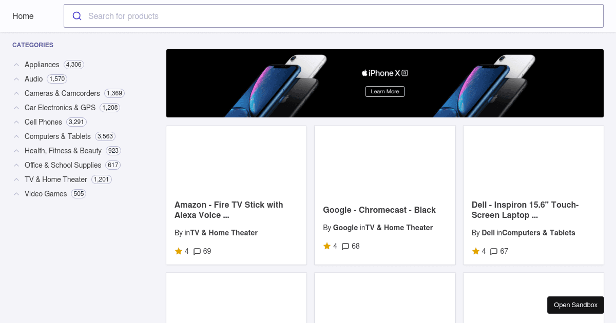 @algolia/autocomplete-example-instantsearch - Codesandbox