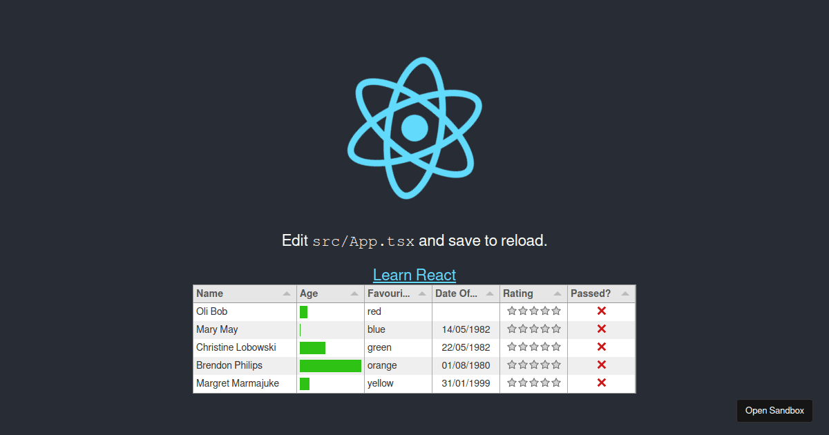 test_tabulator - Codesandbox