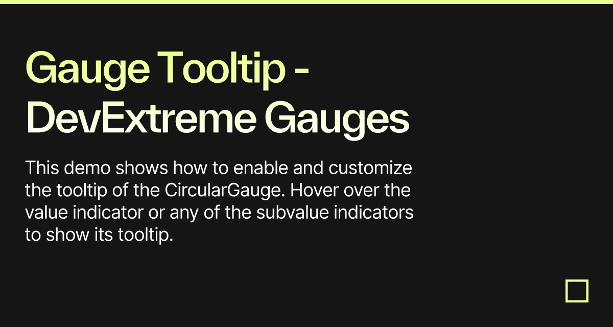 Gauge Tooltip - DevExtreme Gauges - Codesandbox