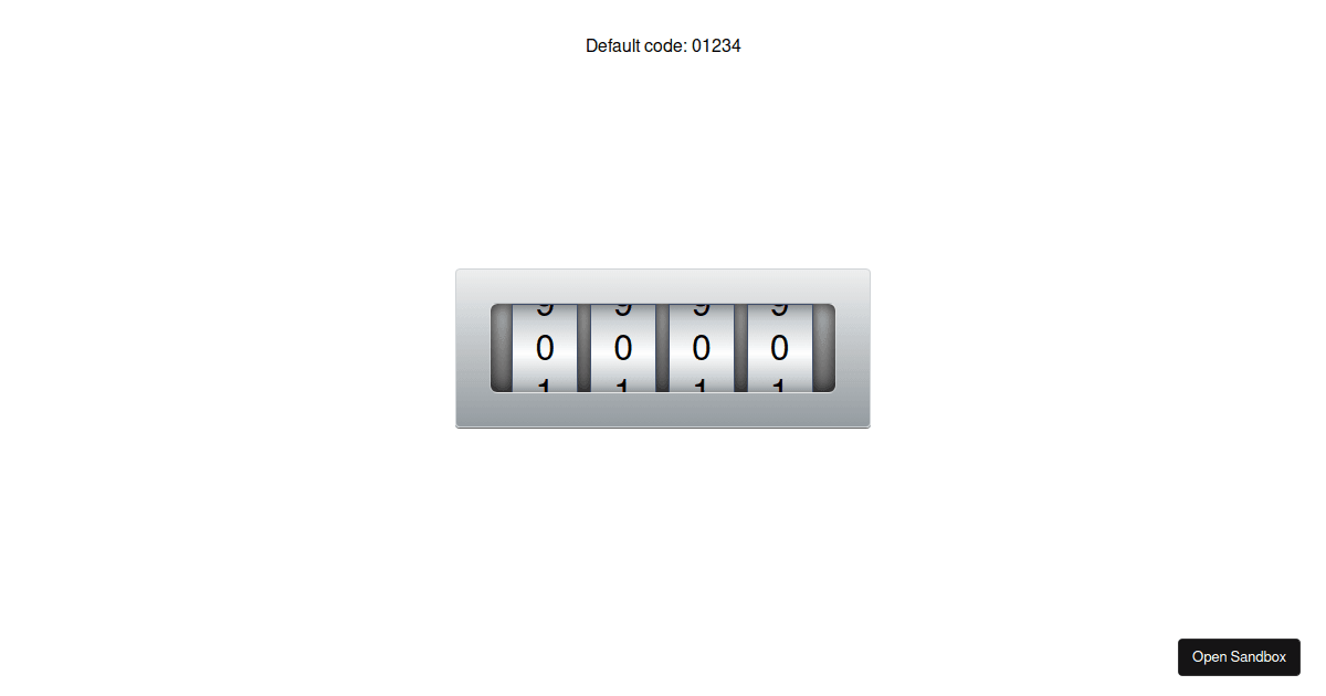 React Combination Lock (forked) - Codesandbox