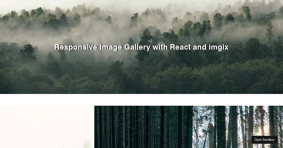 react-imgix-responsive-gallery - Codesandbox