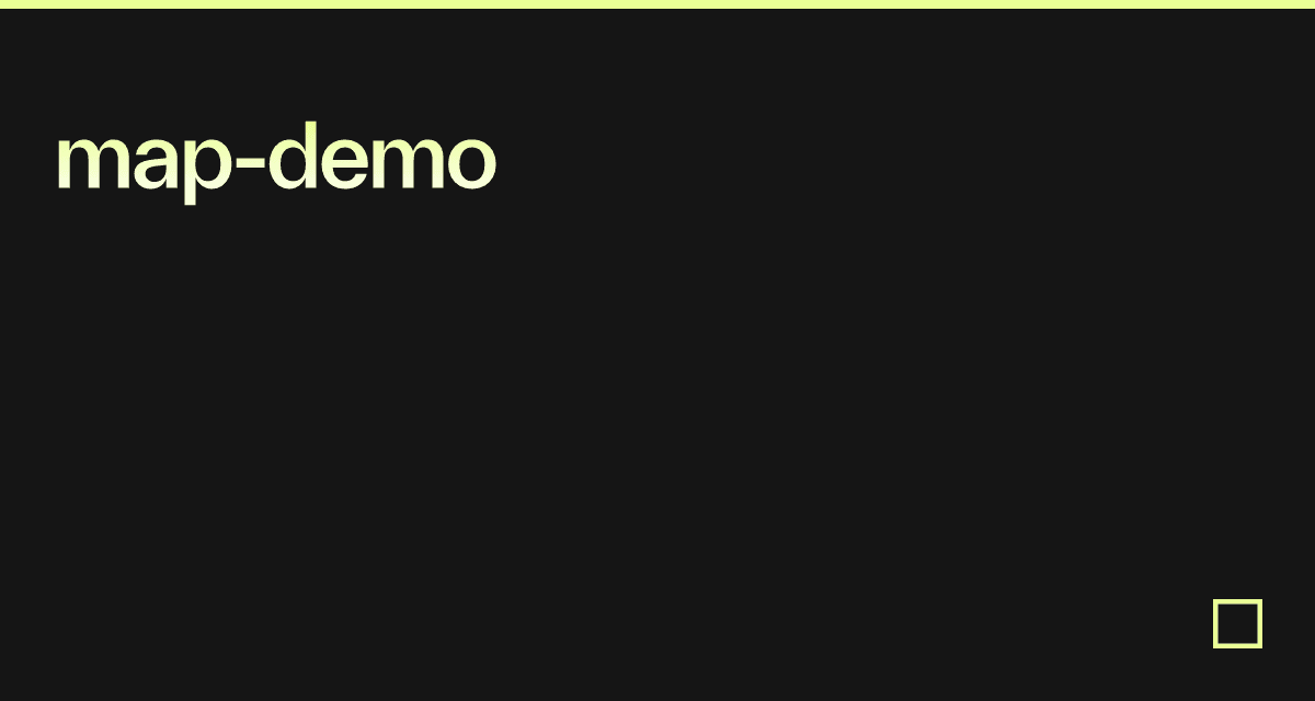 map-demo - Codesandbox