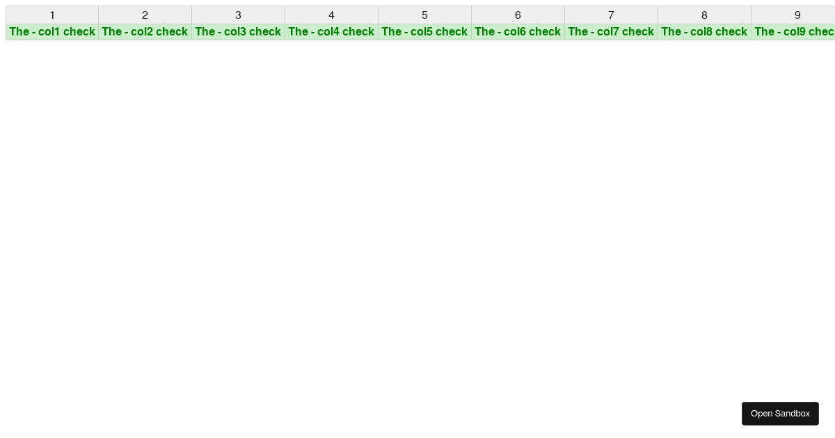 Declaring column settings (forked) - Codesandbox