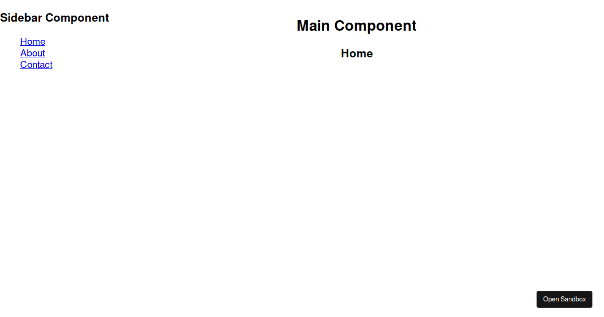 sidebarwithreactrouter Codesandbox