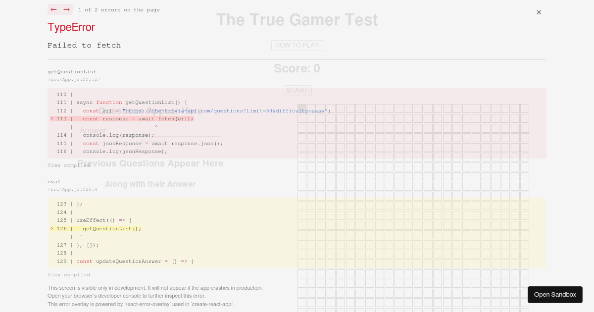 react - Codesandbox