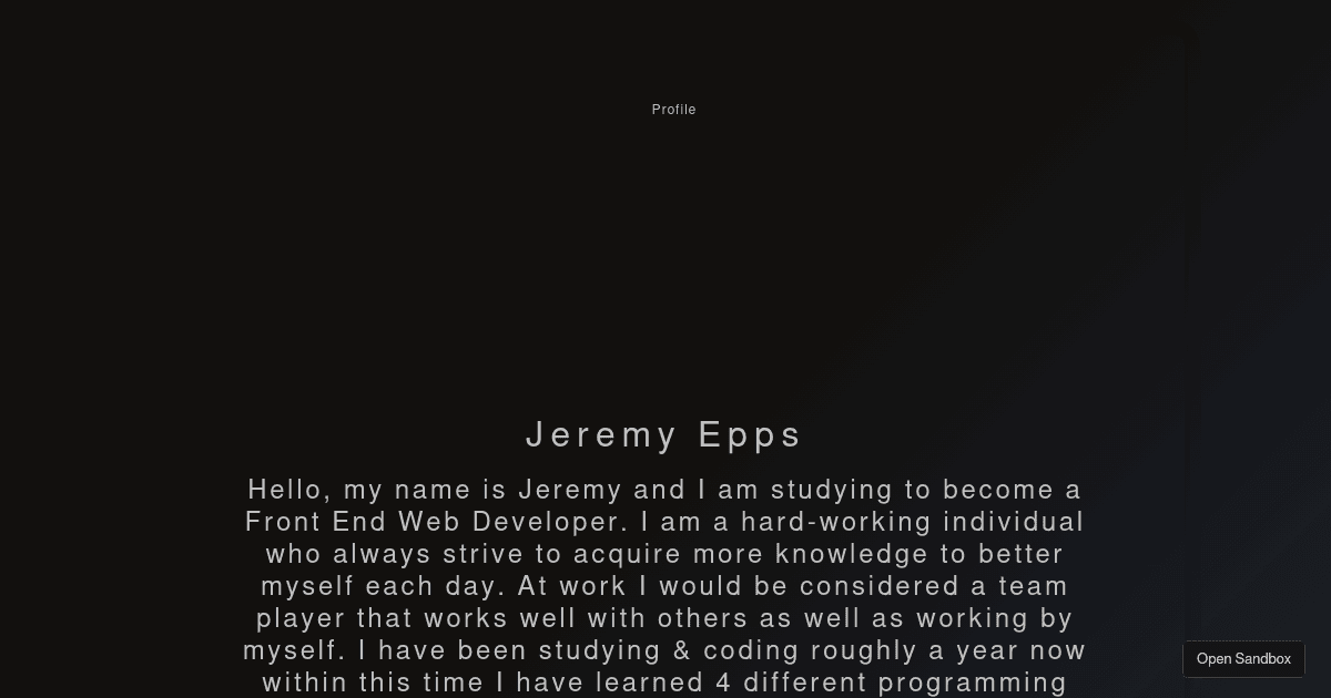 portfolio-project - Codesandbox