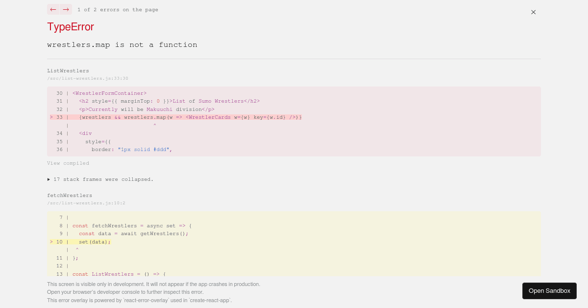 react - Codesandbox