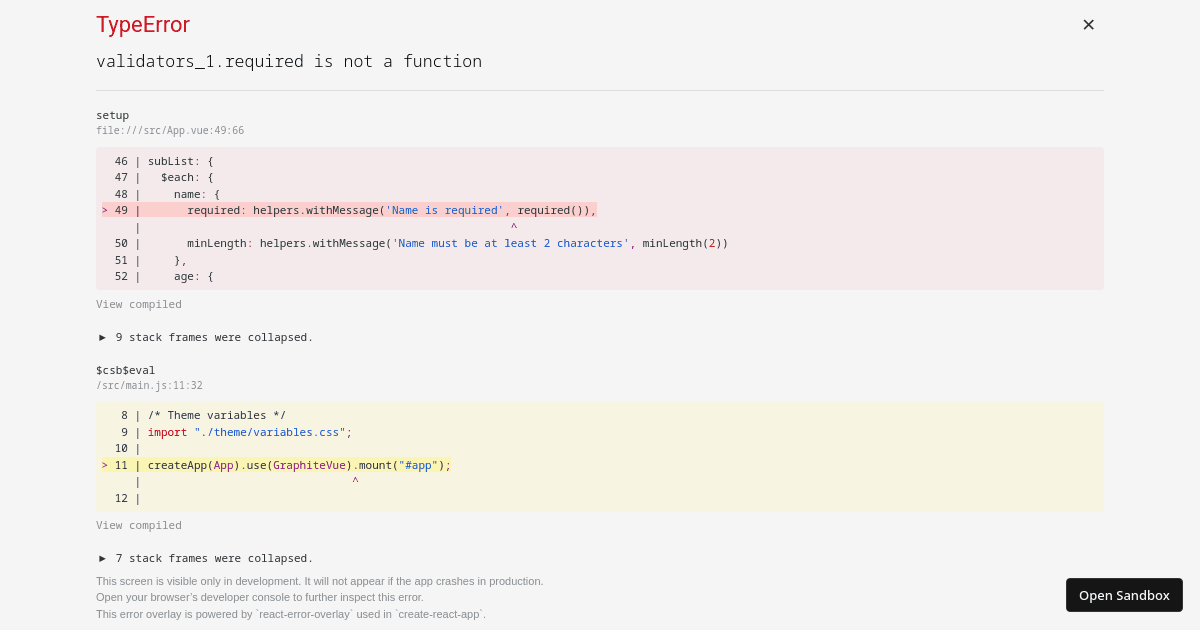 vue3-vuelidate-example (forked) - Codesandbox
