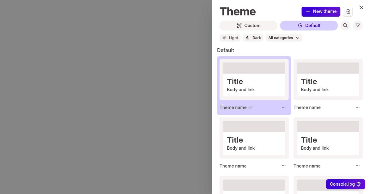 New Theme builder V2.0 (incomplete) - Codesandbox