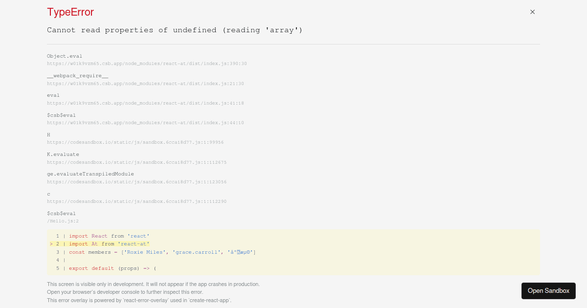 null - Codesandbox