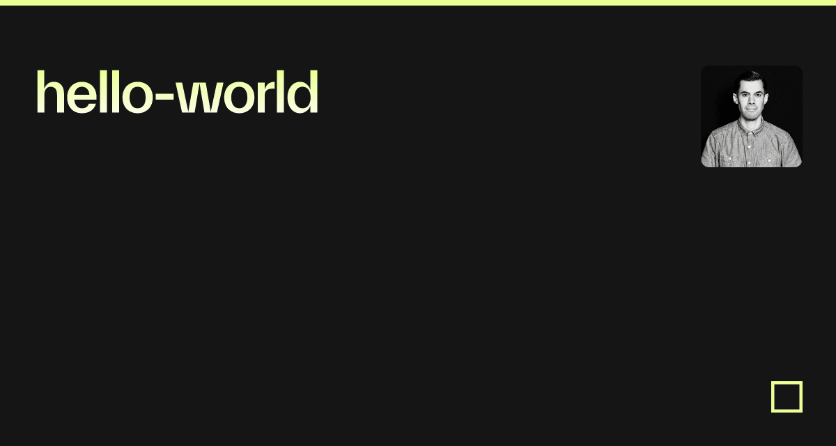hello-world - Codesandbox