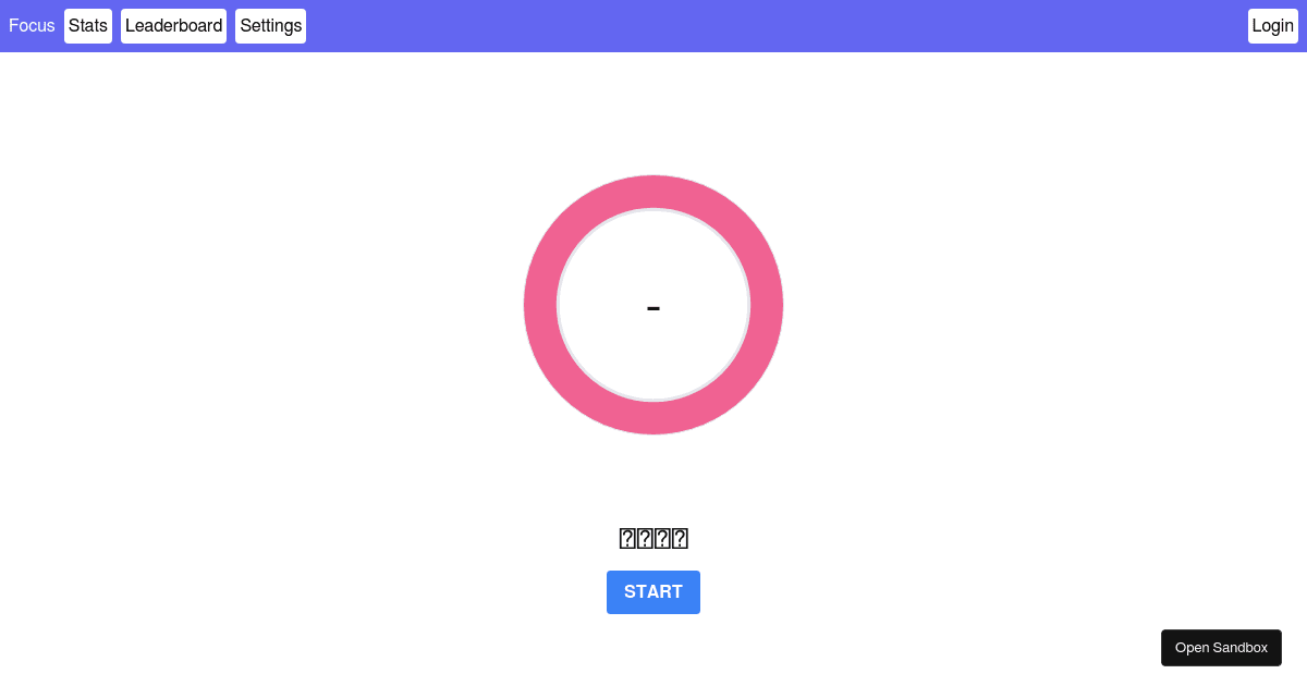 Pomodoro TImer (forked) - Codesandbox