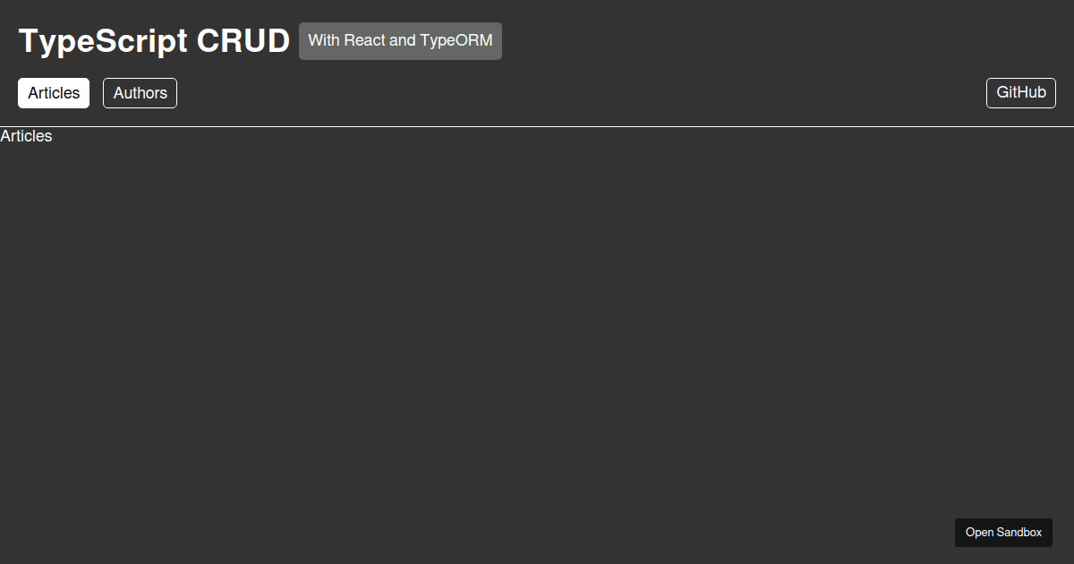 reacttypescript Codesandbox