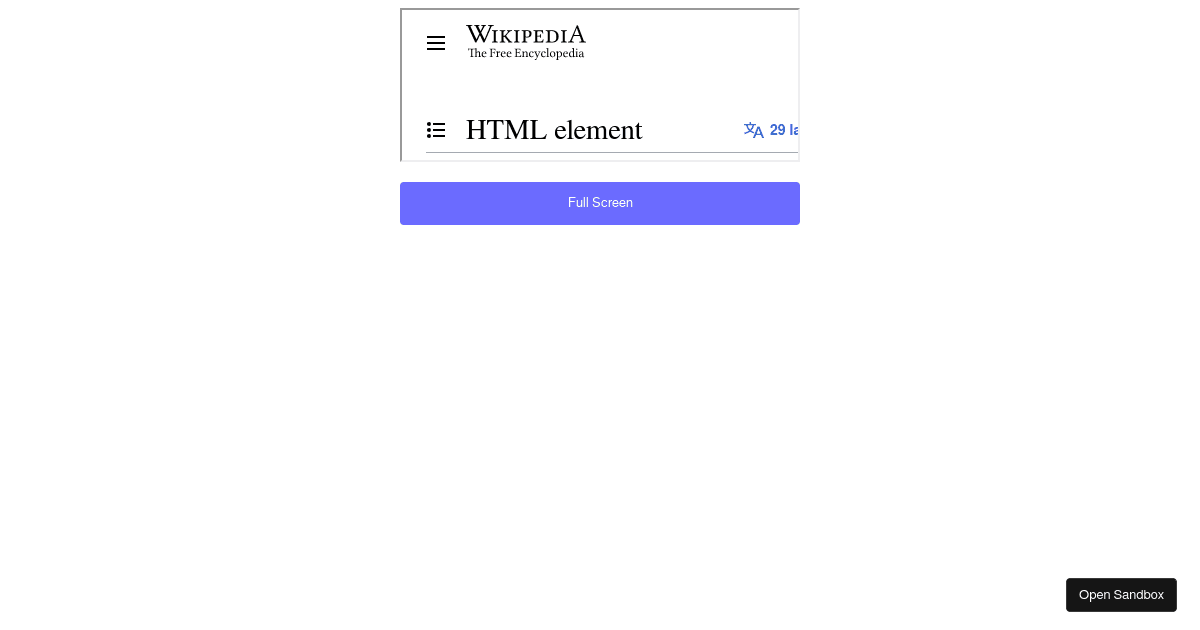 iframe_fullscreen Codesandbox