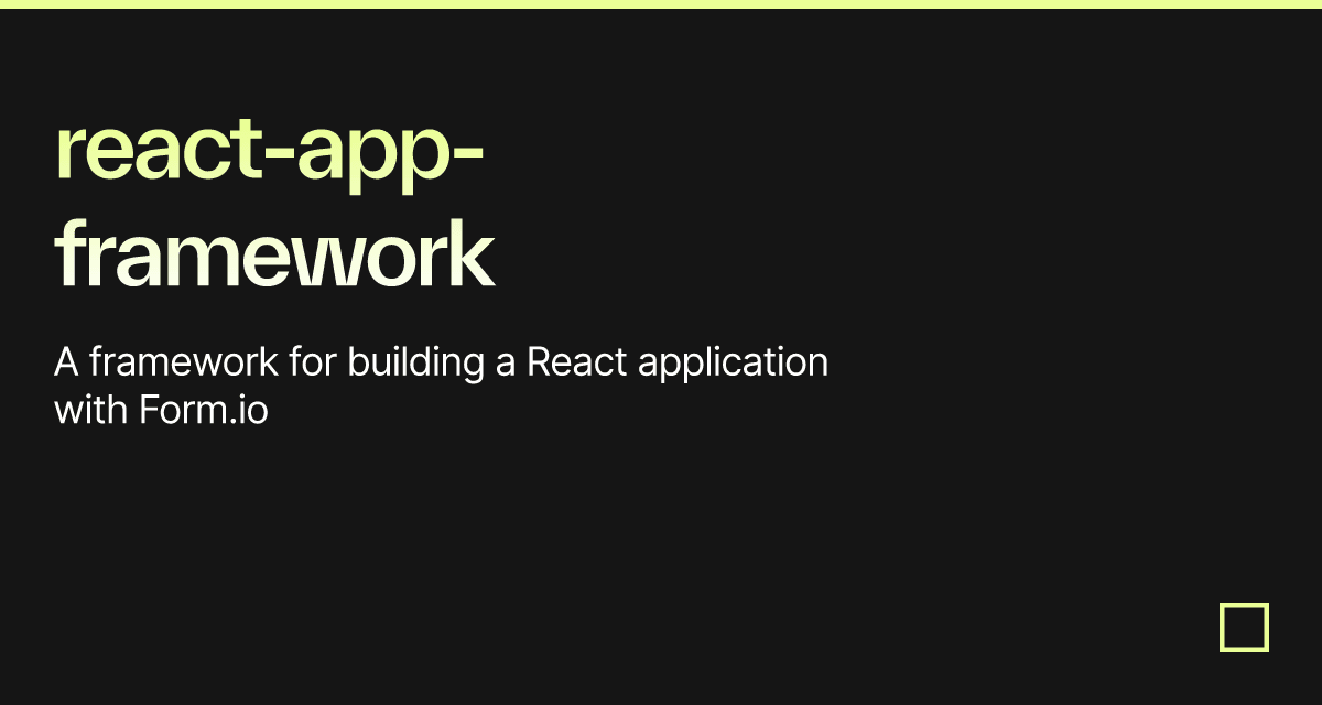react-app-framework - Codesandbox