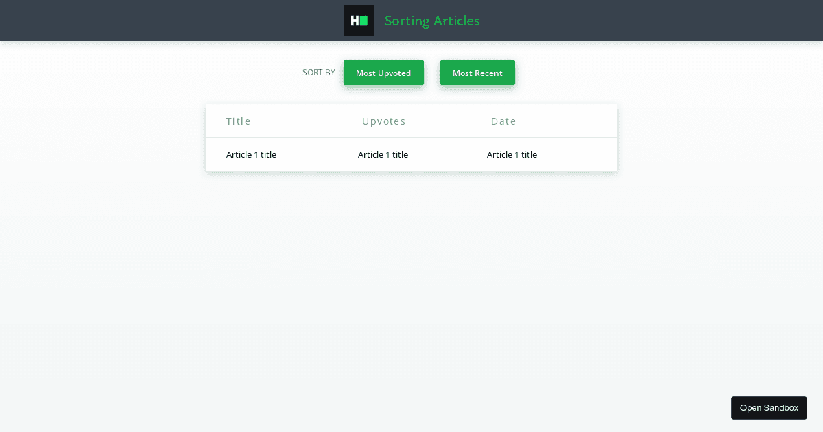 assignment - Codesandbox