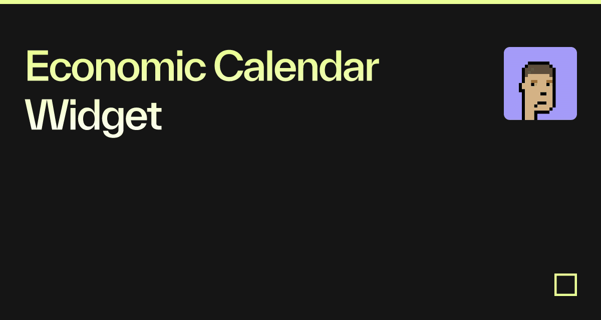 Economic calendar widget codesandbox