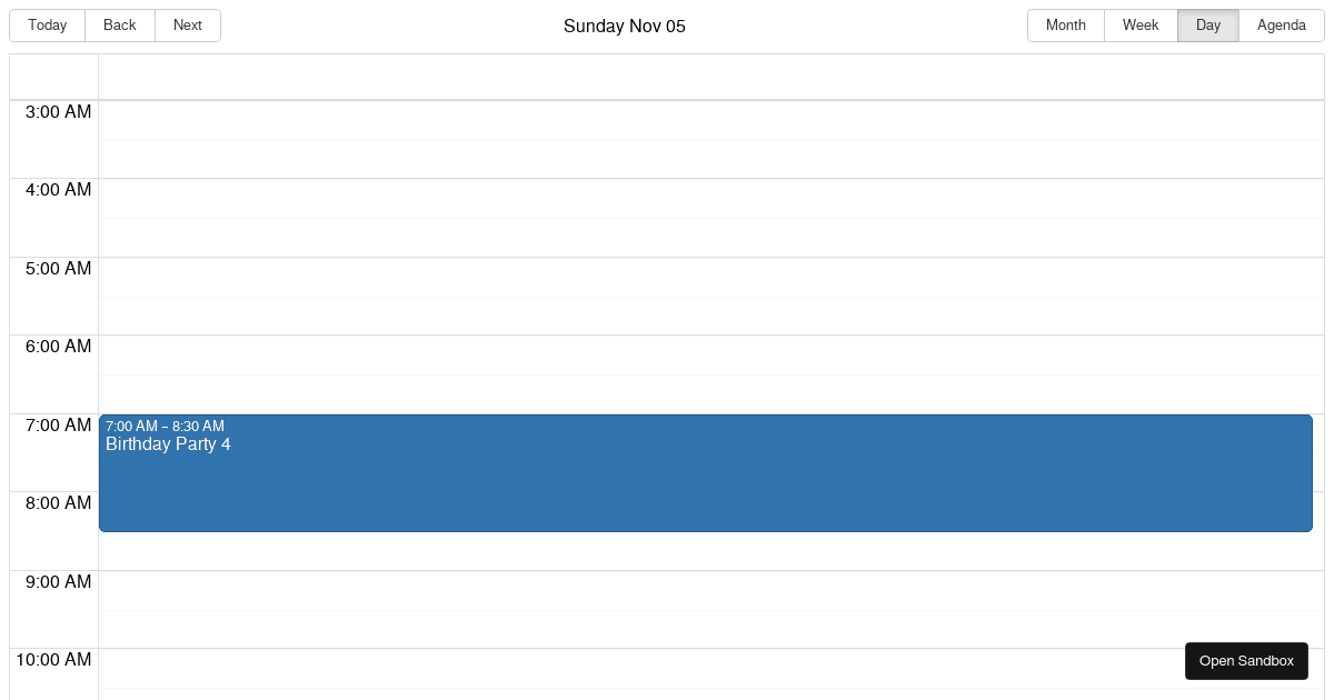 React Big Calendar Example (forked) - Codesandbox