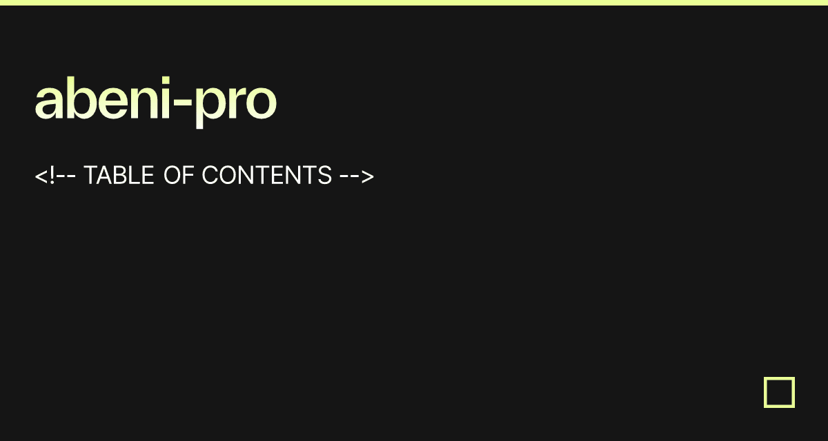 abeni-pro - Codesandbox