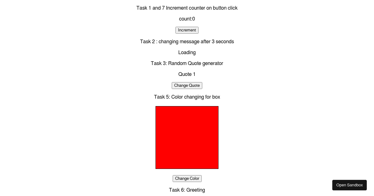 day6Assignment - Codesandbox