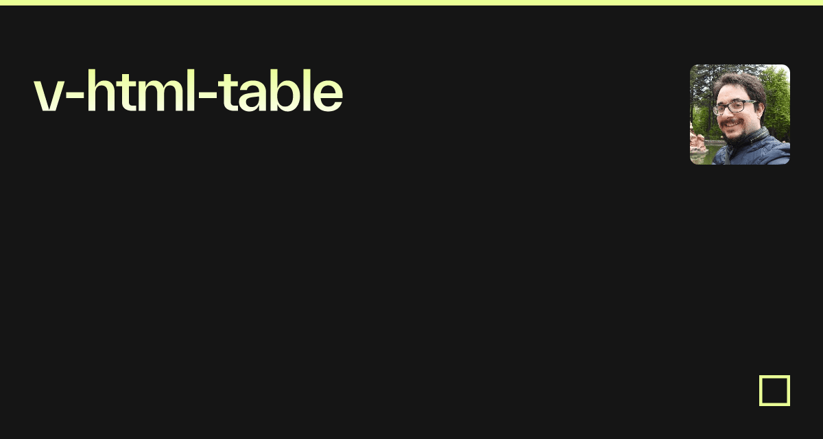 v-html-table - Codesandbox