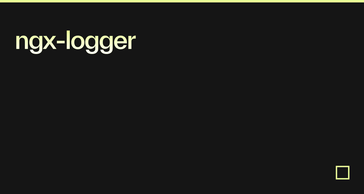 ngx-logger - Codesandbox