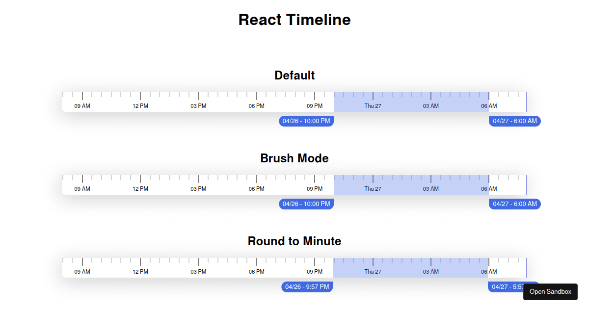 React-Timeline - Codesandbox