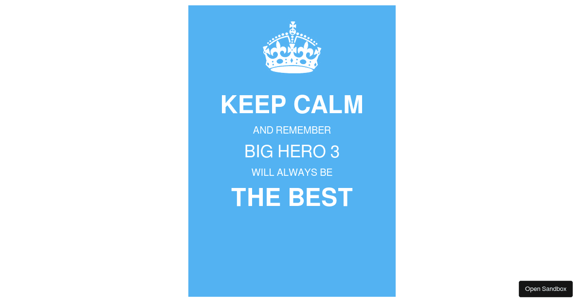 Big Hero - Codesandbox