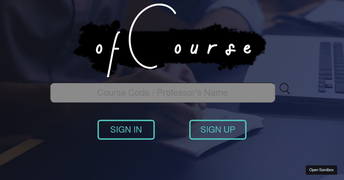 ofCOurse - Codesandbox