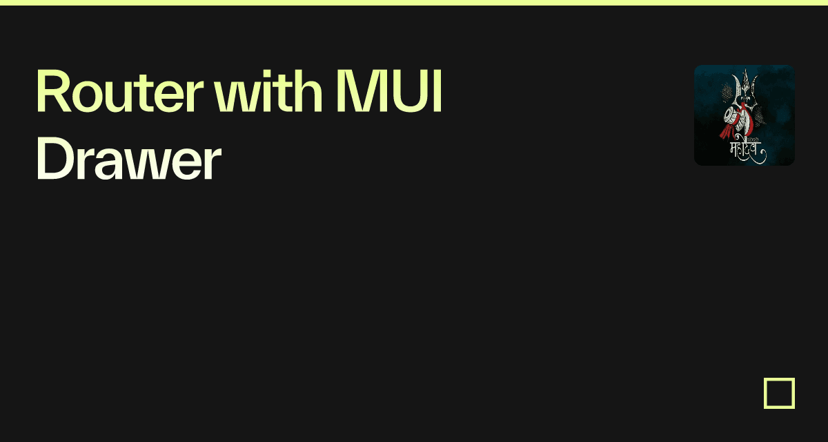 Router with MUI Drawer Codesandbox