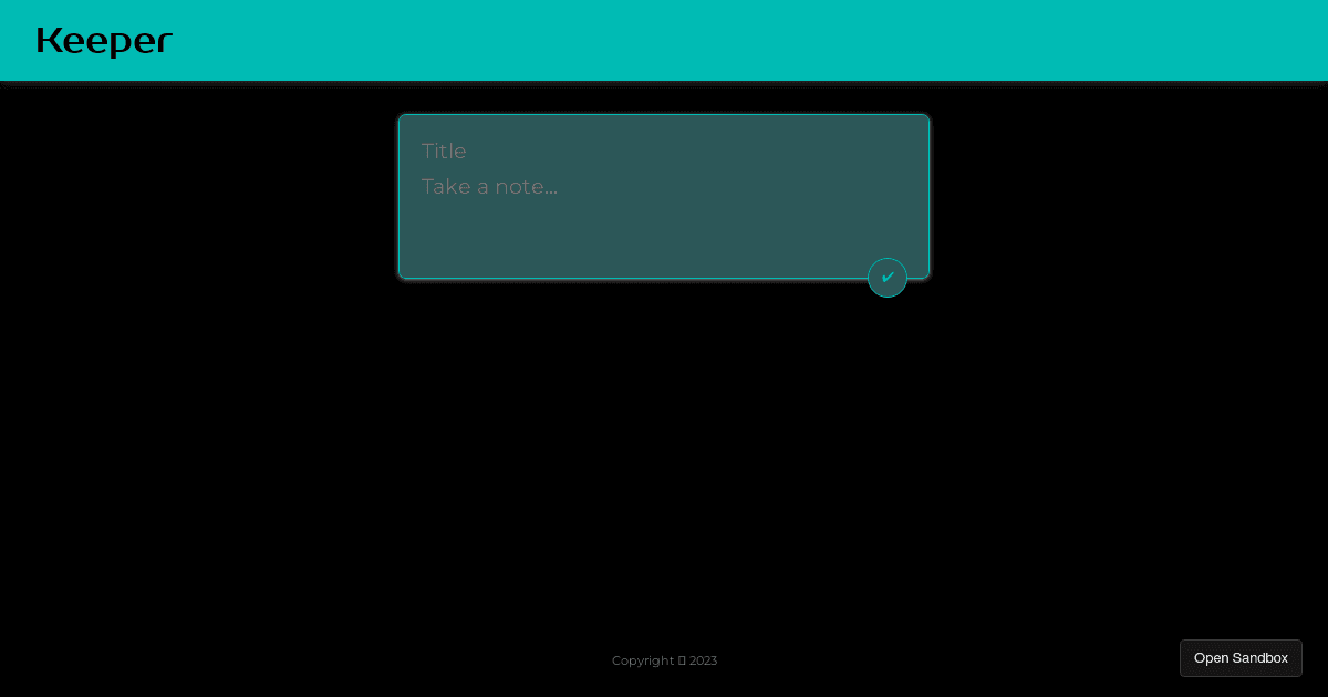 35. Keeper App (Final) - Codesandbox