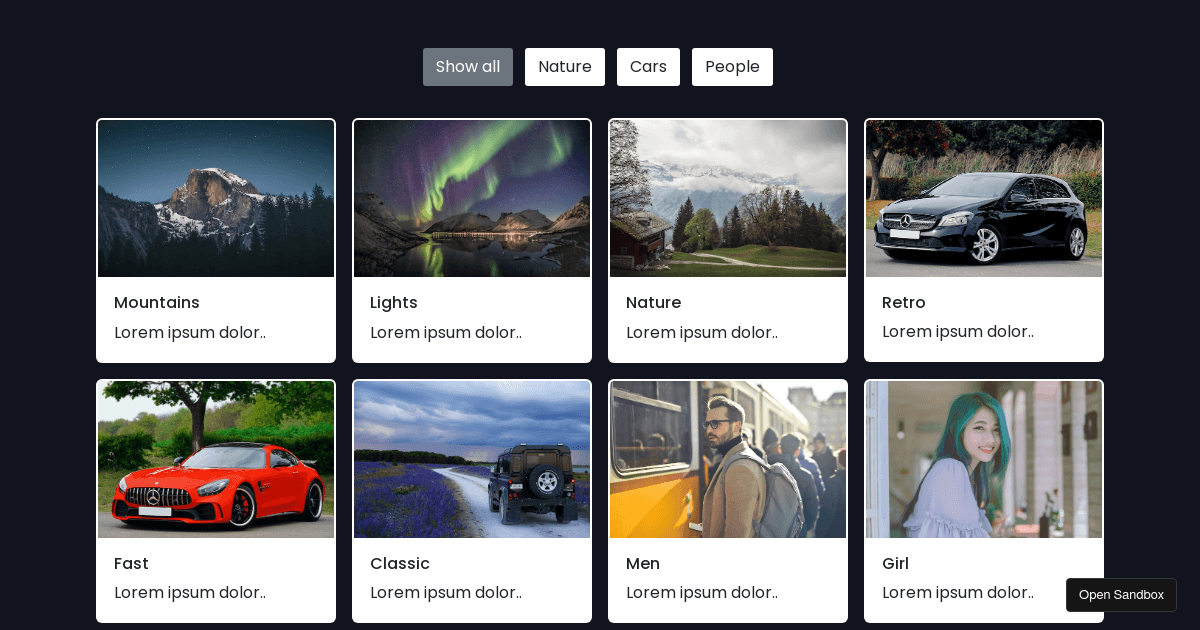 ayushpathak-48/filter-cards - Codesandbox