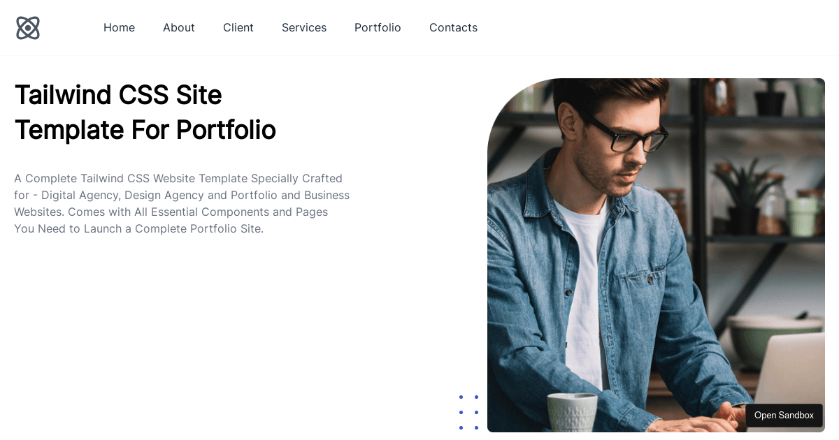 One Page Template - Codesandbox
