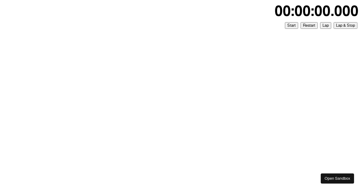 Speedrun Timer (forked) - Codesandbox