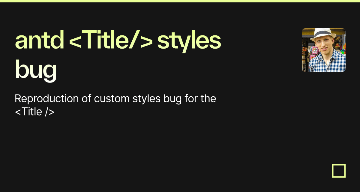 antd styles bug - Codesandbox