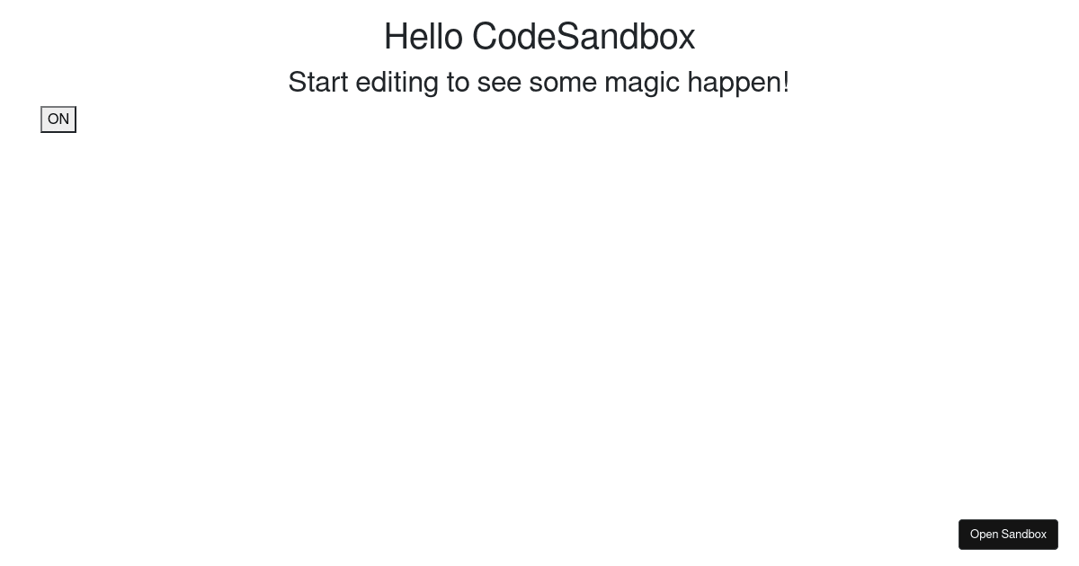 React Class toggle - Codesandbox