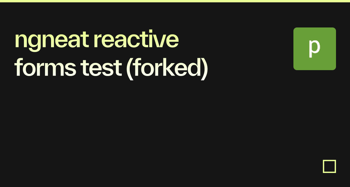 ngneat reactive forms test (forked) - Codesandbox