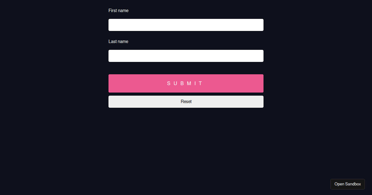 React Hook Form Reset Form Codesandbox react-hook-form-reset-form-codesandbox