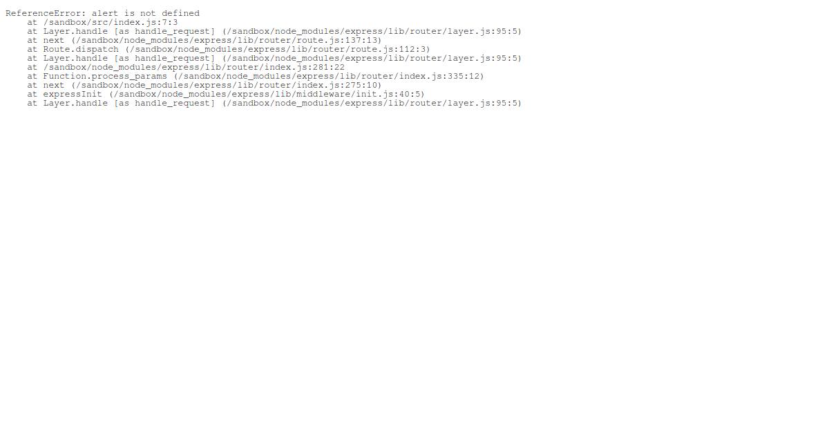 node js (forked) - Codesandbox
