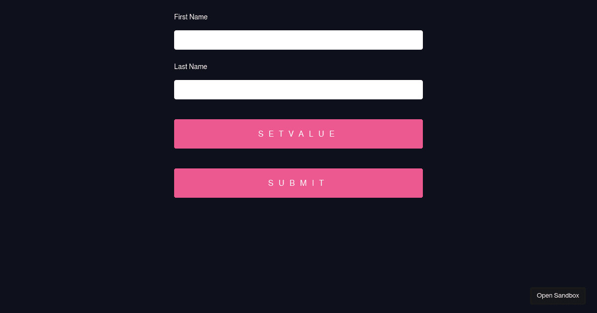 React Hook Form - Typescript (forked) - Codesandbox