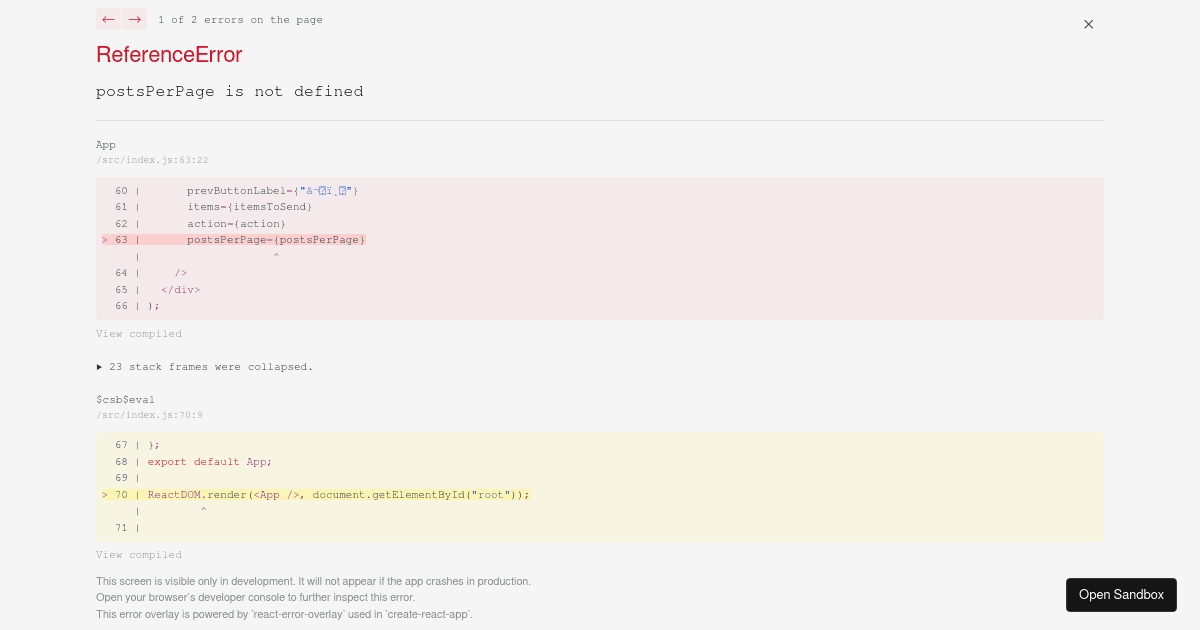 React Sanity Pagination 🌵 (forked) - Codesandbox