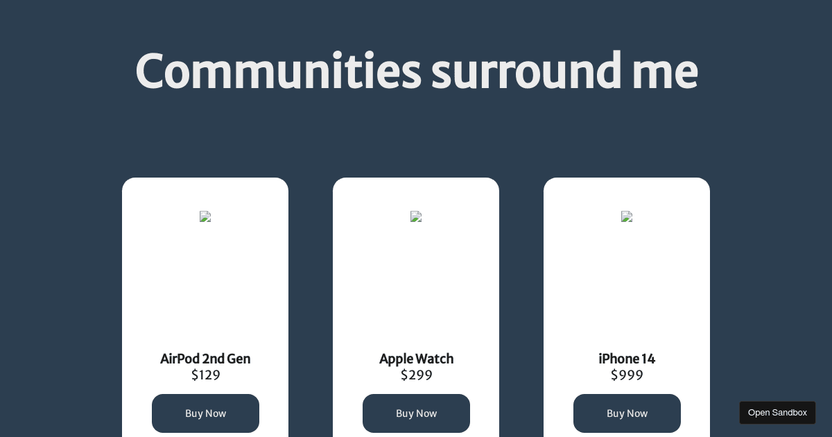 cards (forked) - Codesandbox