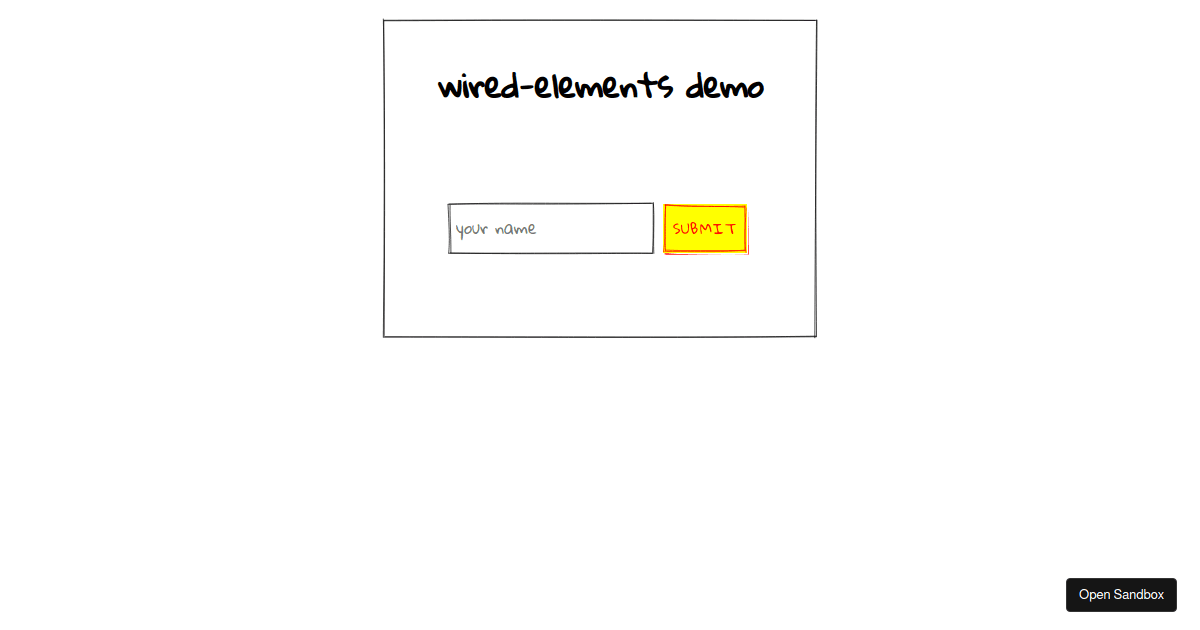 React Wrapper for Wired Elements (forked) - Codesandbox