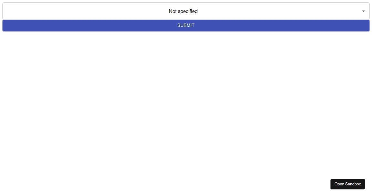 Dynamic Input / Select - Codesandbox
