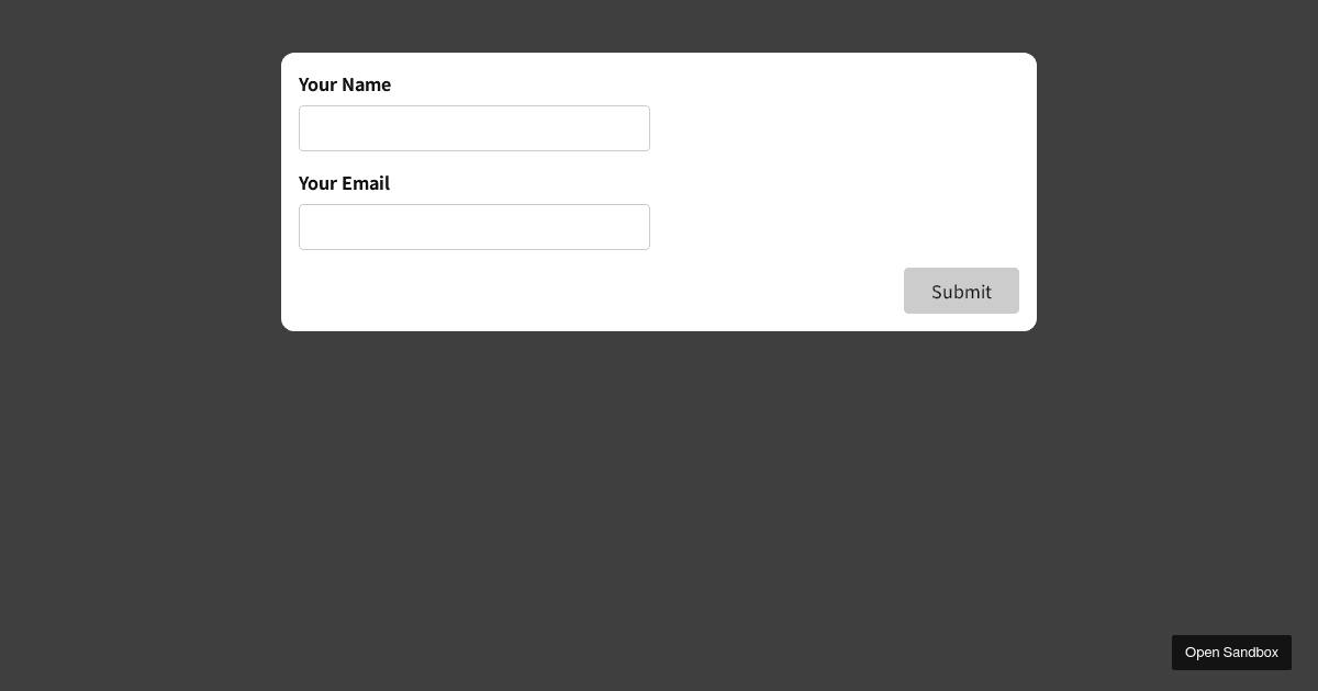 forms-user-input (forked) - Codesandbox