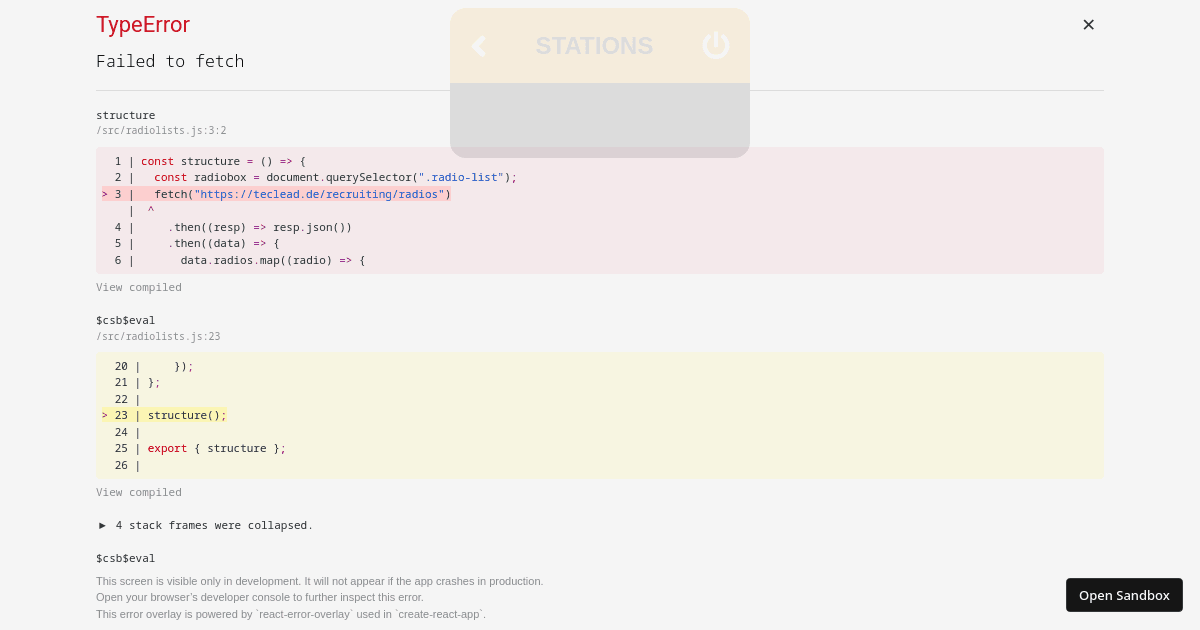 vanilla - Codesandbox