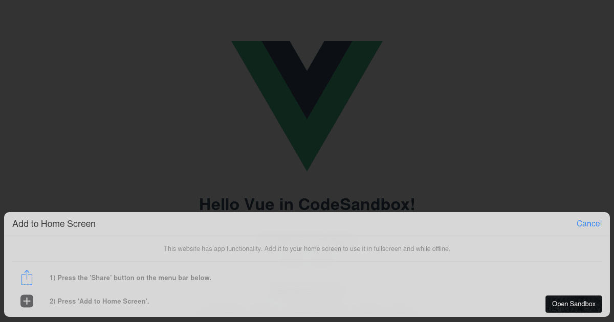 vue2-ios-pwa-prompt (forked) - Codesandbox