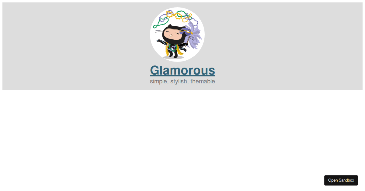 Glamorous Component - Codesandbox