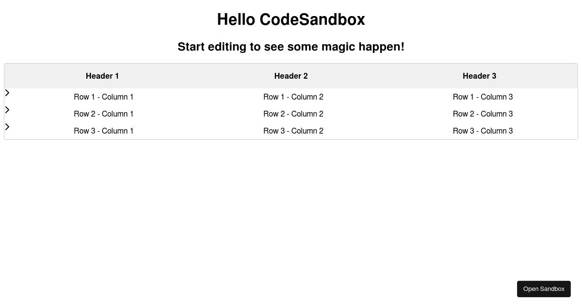 Accordion - Codesandbox